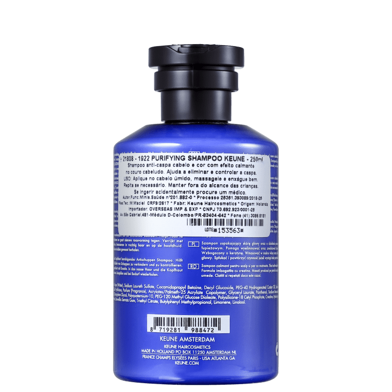 1922 by J. M. Keune Purifying - Shampoo Anticaspa 250ml