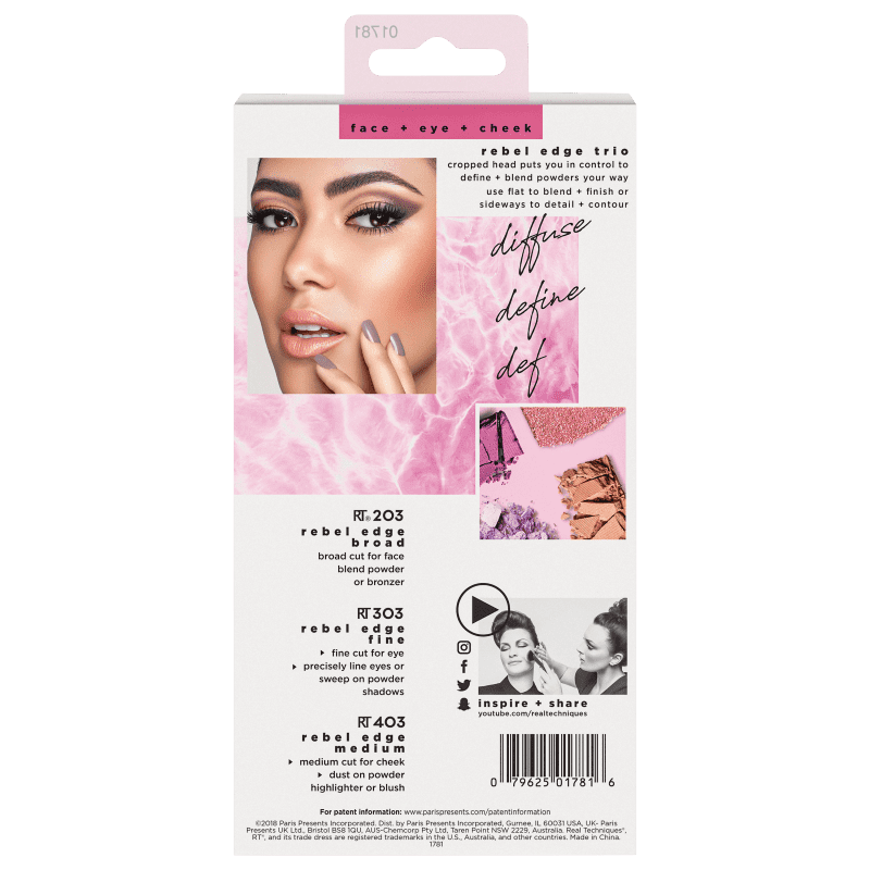 Kit Real Techniques Rebel Edge Trio (3 Produtos)