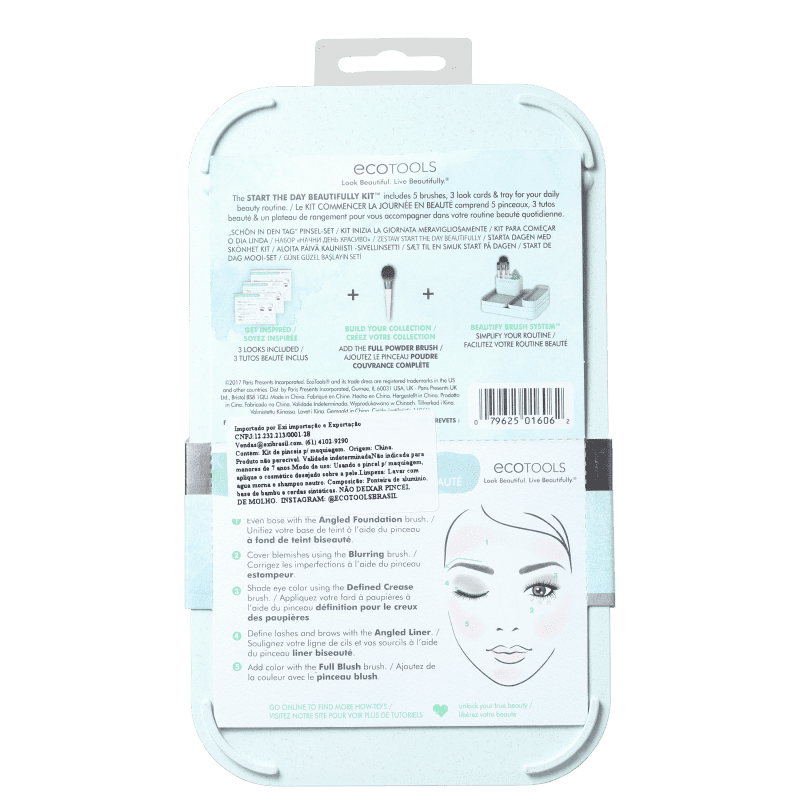 Kit de Pincéis Start The Day Beautifully (5 Produtos)