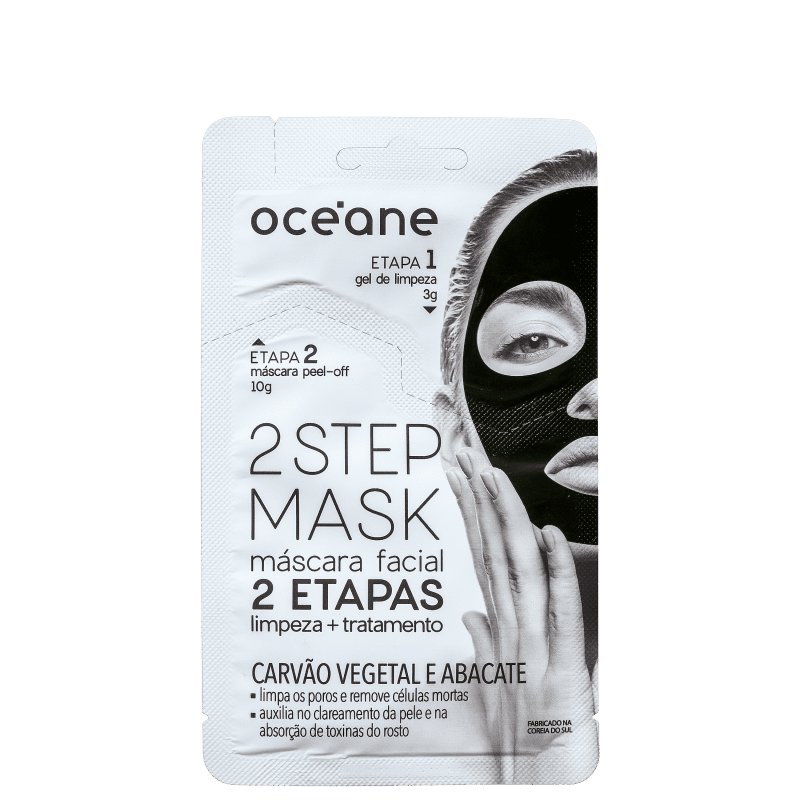 Océane 2 Step Carvão Vegetal e Abacate - Máscara Facial 13g