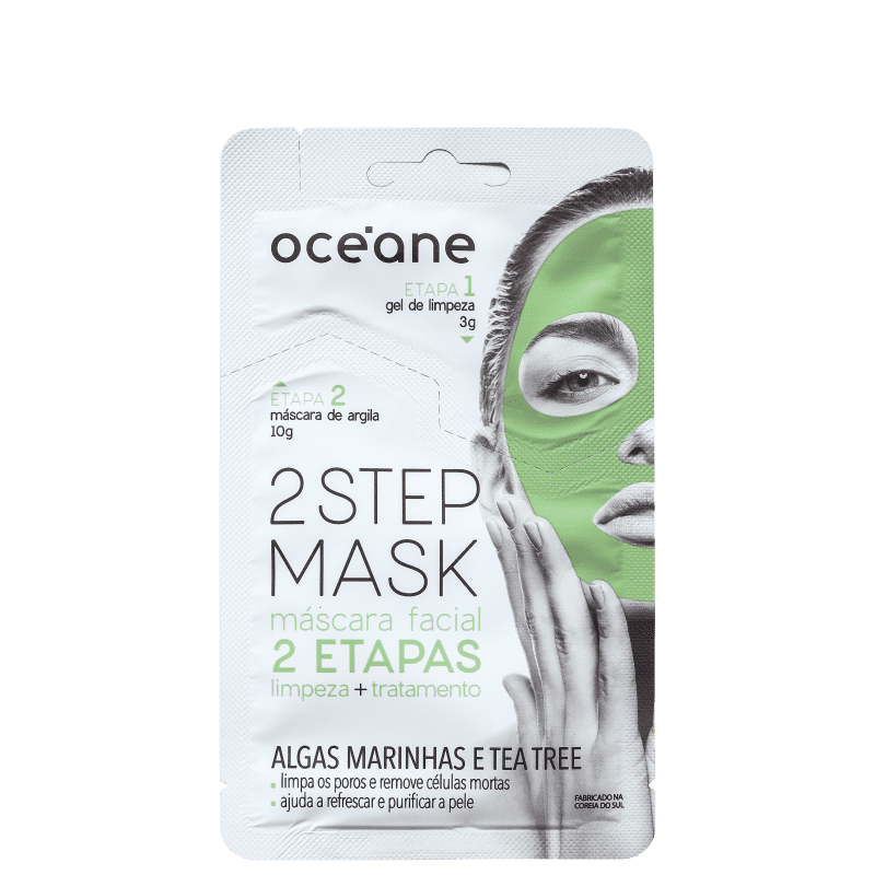 Océane 2 Step Algas Marinhas e Tea Tree - Máscara Facial 13g Menor preço em Océane 2 Step Algas Marinhas e Tea Tree - Máscara Facial 13g