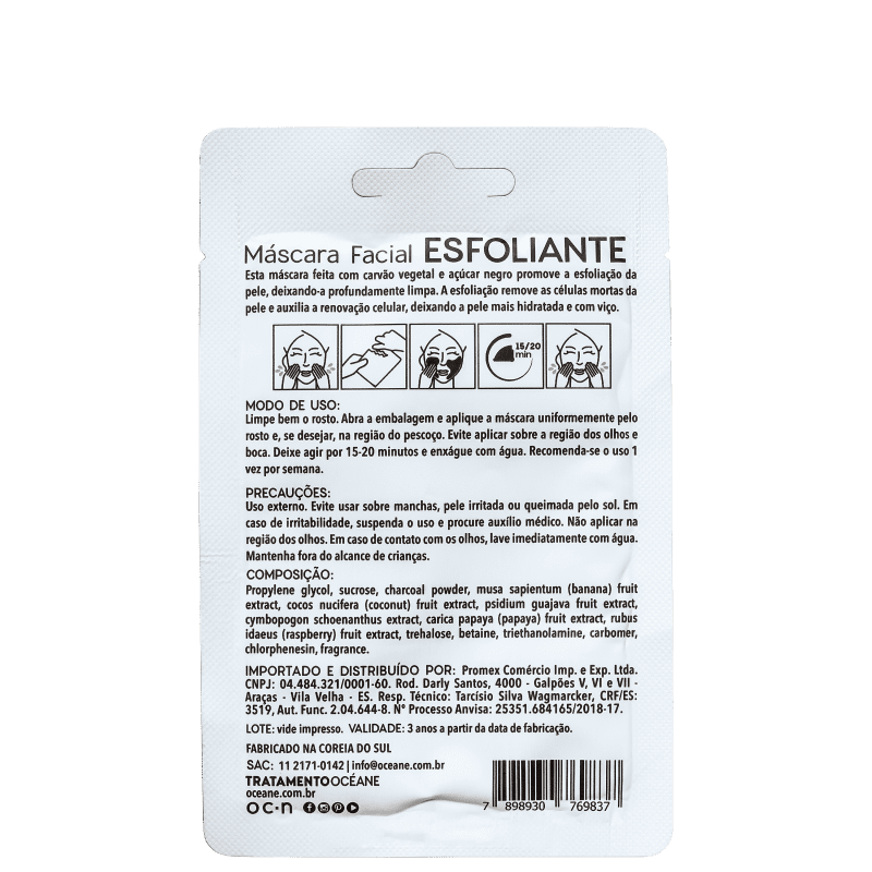Océane Scrub - Máscara Facial (1 Unidade)