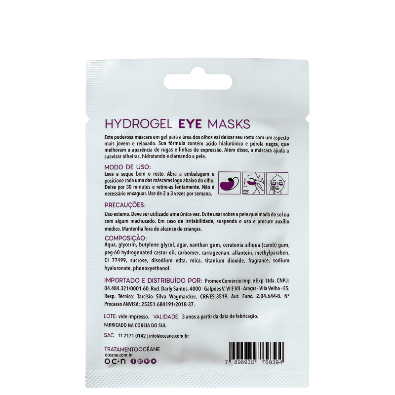 Océane Hydrogel Eye - Máscara para Área dos Olhos (1 Unidade)