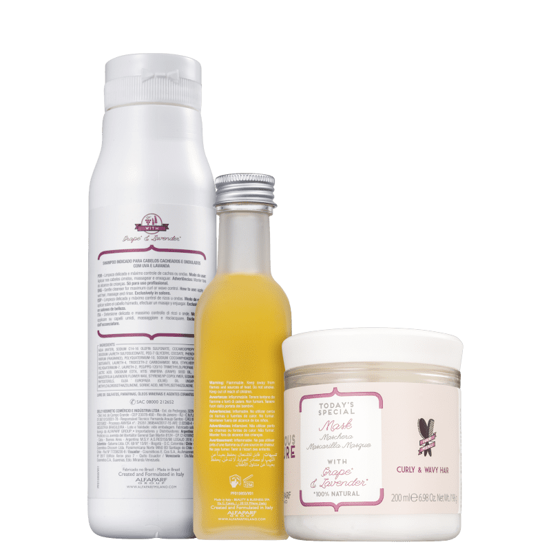 Kit Alfaparf Precious Nature Curly & Wavy Hair Trio (3 Produtos)