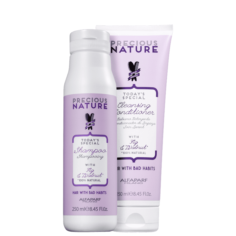 Kit Alfaparf Precious Nature Hair With Bad Habits Cleansing (2 Produtos)