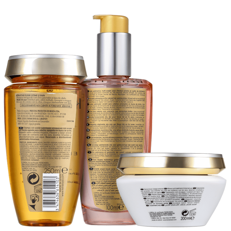 Kit Kérastase Elixir Ultime Masque Rose (3 Produtos)