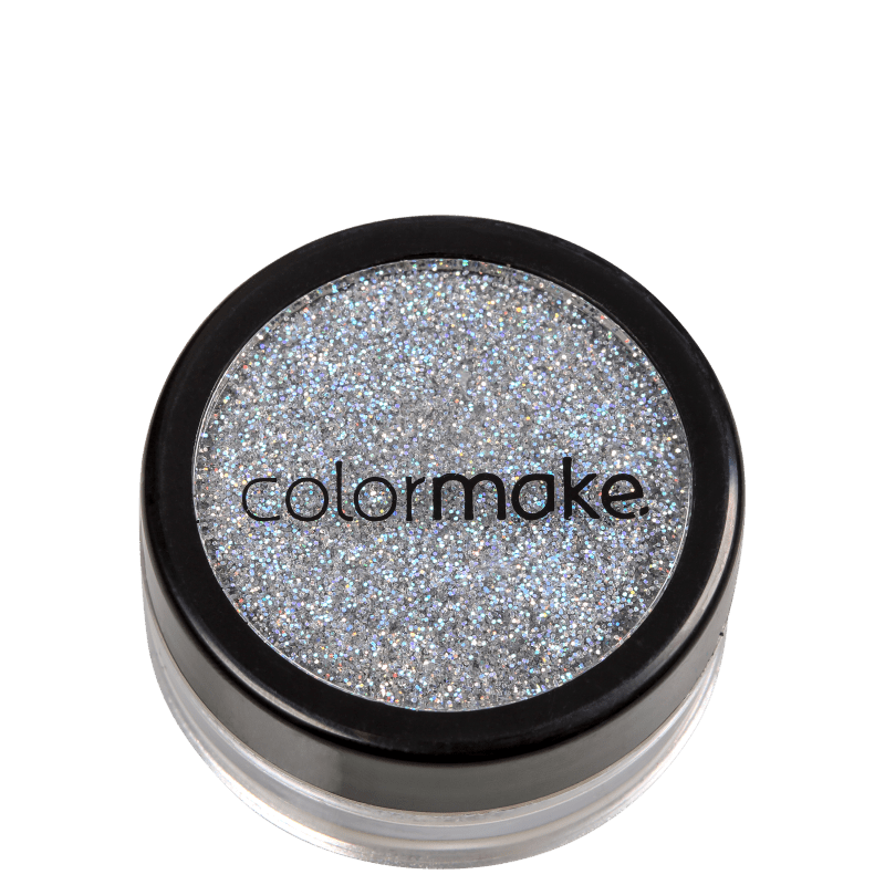 Colormake Pó Pote Prata Holográfico - Glitter 4g