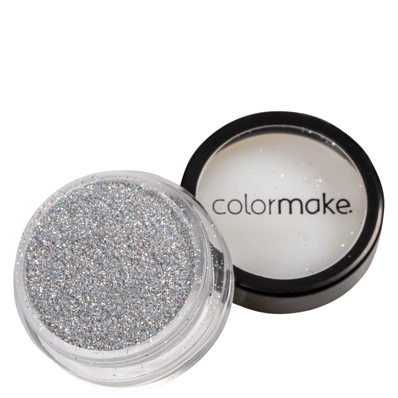 Colormake Pó Pote Prata Holográfico - Glitter 4g
