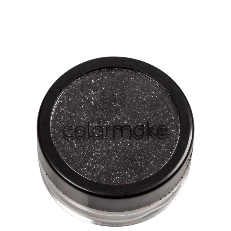 Colormake Pó Pote Preto - Glitter 4g