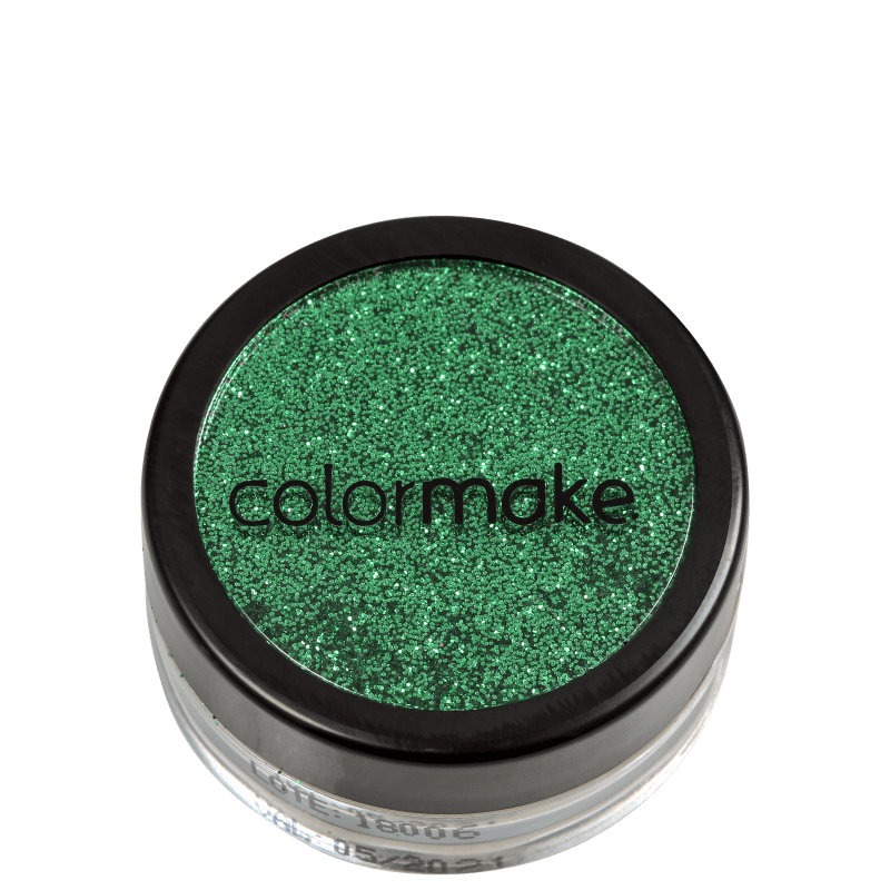 Colormake Pó Pote Verde - Glitter 4g