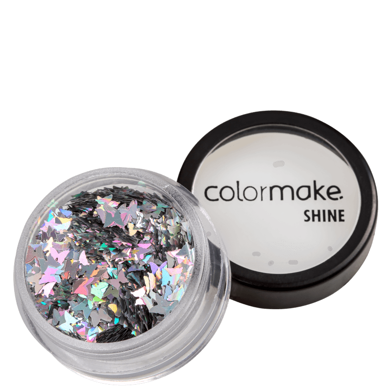 Colormake Shine Formatos Borboleta Prata - Glitter 2g