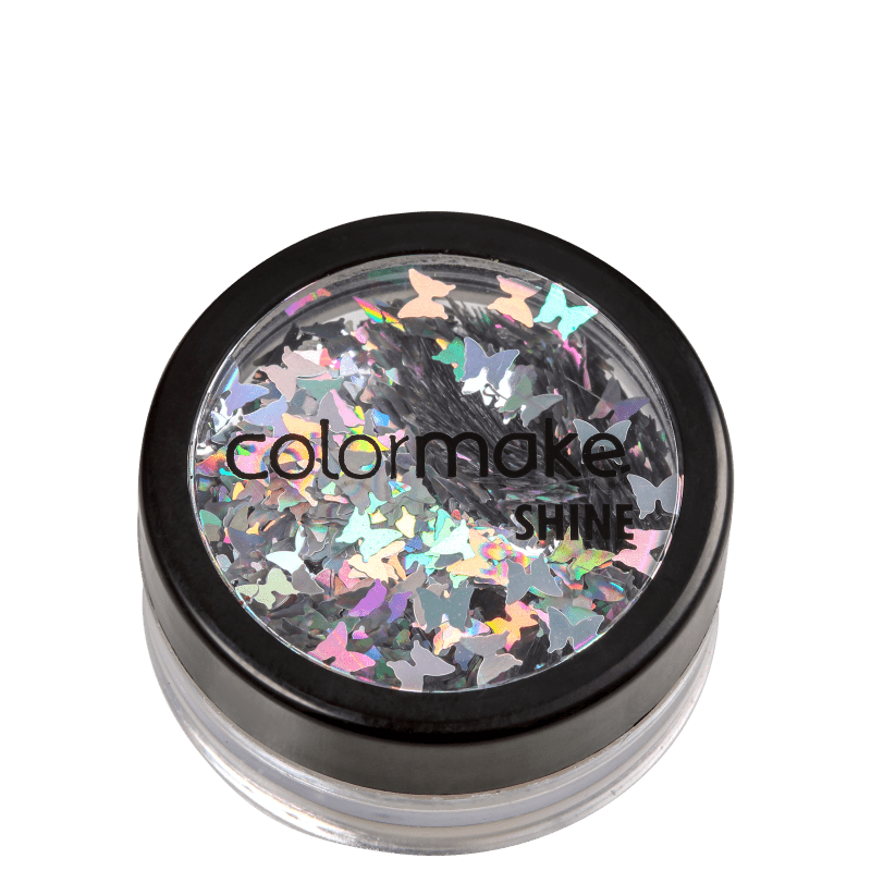 Colormake Shine Formatos Borboleta Prata - Glitter 2g