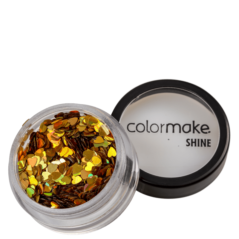 Colormake Shine Formatos Coração Ouro - Glitter 2g