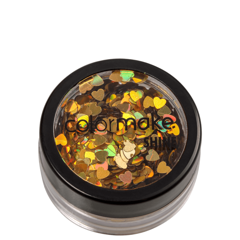Colormake Shine Formatos Coração Ouro - Glitter 2g