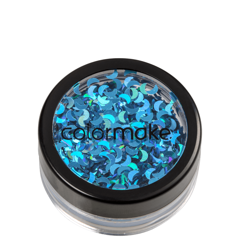 Colormake Shine Formatos Meia Lua Azul Turquesa - Glitter 2g