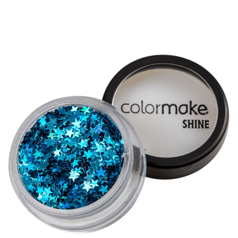 Colormake Shine Formatos Estrela Azul Turquesa - Glitter 2g