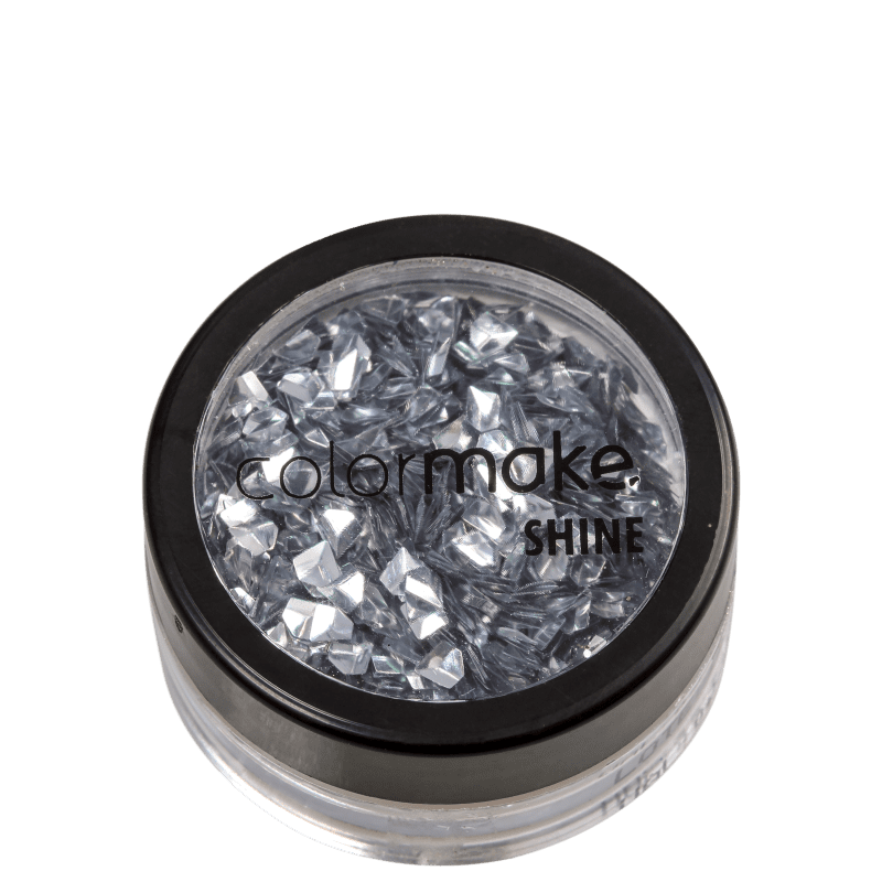Colormake Shine Formatos Diamante 3D Prata Holográfico - Glitter 2g