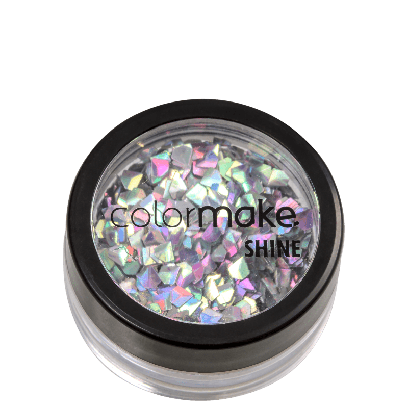 Colormake Shine Diamante 3D Prata Holográfico - Glitter 2g