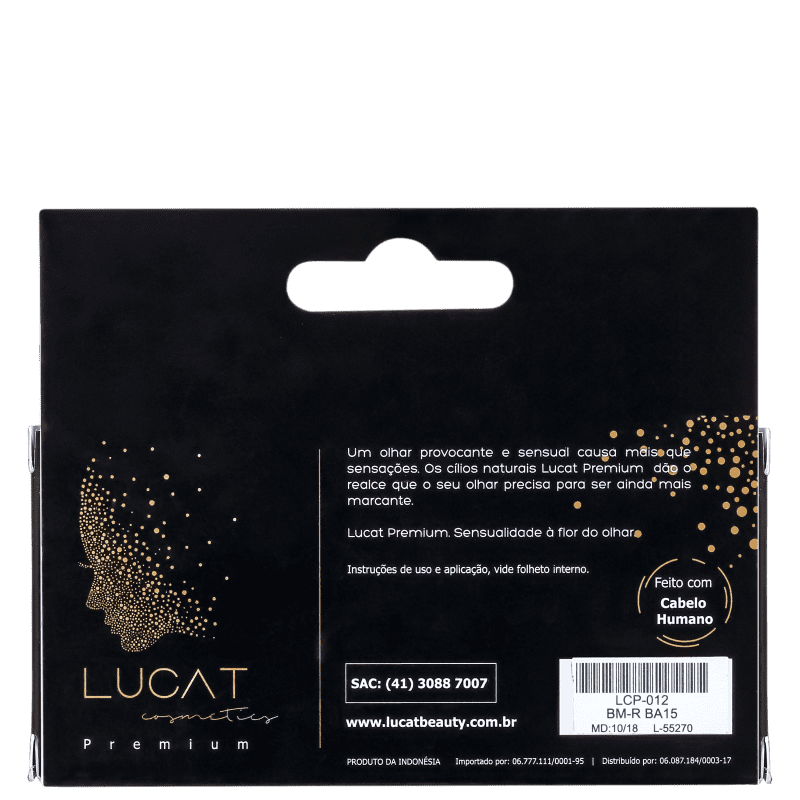 Lucat Beauty Human Hair 3D BM-R BA15 - Cílios Postiços 9g