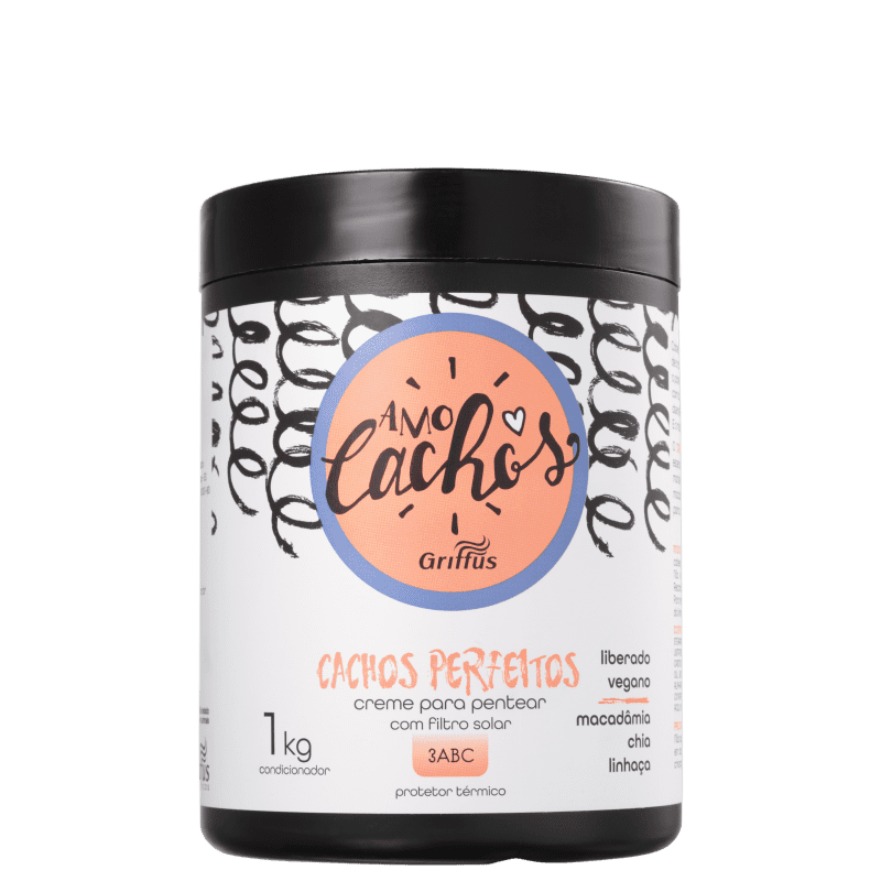 Griffus Amo Cachos Perfeitos - Creme de Pentear 1000ml Menor preço em Griffus Amo Cachos Perfeitos - Creme de Pentear 1000ml