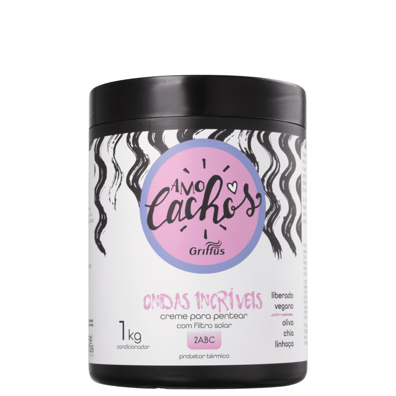 Griffus Amo Cachos Ondas Incríveis - Creme de Pentear 1000g