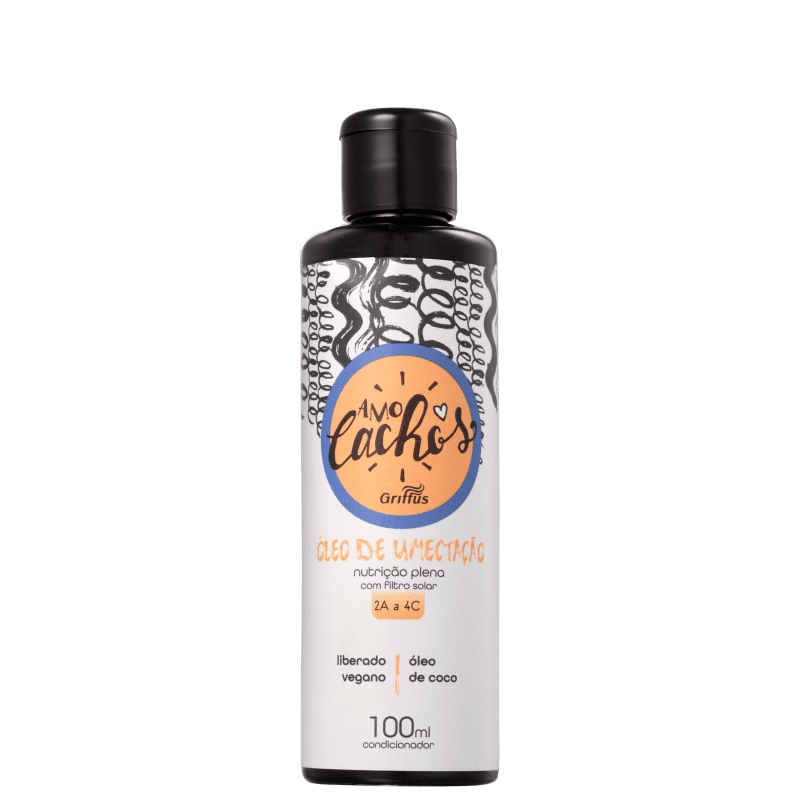 Griffus Amo Cachos Coco Umectação - Óleo de Tratamento Capilar 100ml Menor preço em Griffus Amo Cachos Coco Umectação - Óleo de Tratamento Capilar 100ml