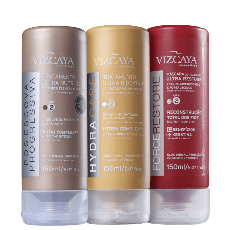 Kit Viscaya Cronograma Capilar Ultra (3 Produtos)