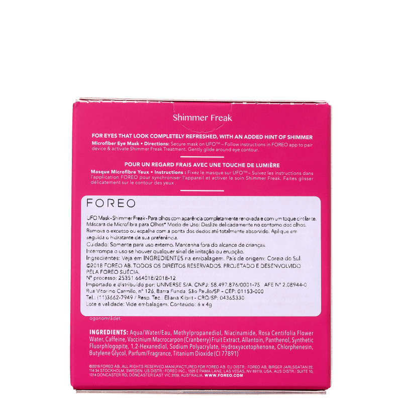 FOREO UFO Shimmer Freak - Máscaras Faciais 6x4g
