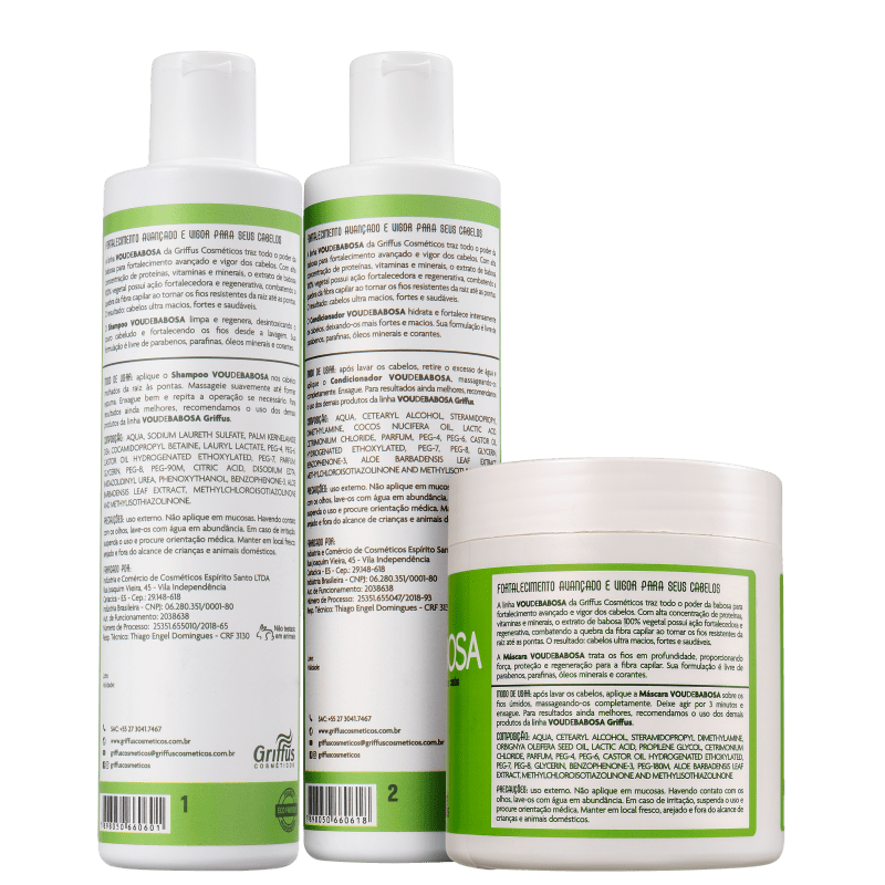 Kit Griffus Vou de Babosa Trio (3 Produtos)