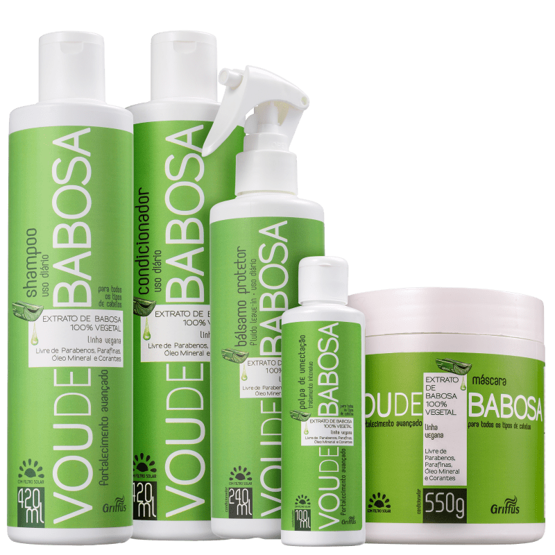 Kit Griffus Vou de Babosa Bálsamo (5 Produtos) Menor preço em Kit Griffus Vou de Babosa Bálsamo (5 Produtos)