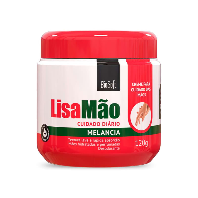 Creme para as Mãos Bio Soft Lisa Mão Melancia, 120g.