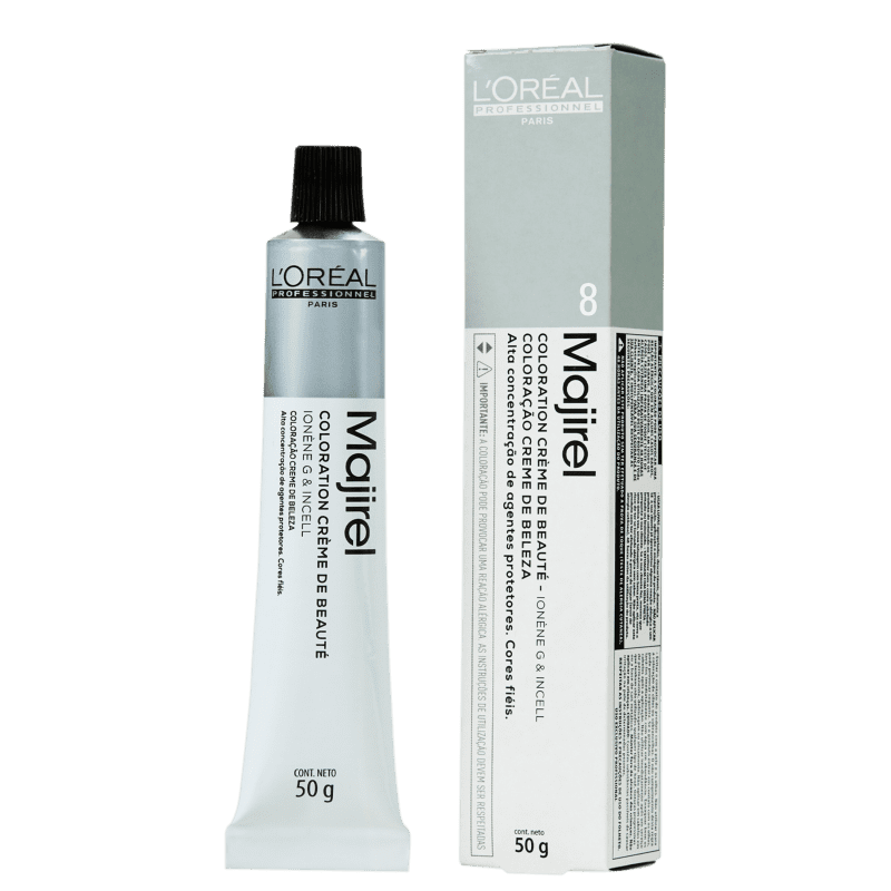 L'Oréal Professionnel Majirel 8 Louro Claro - Coloração 50g Menor preço em L'Oréal Professionnel Majirel 8 Louro Claro - Coloração 50g