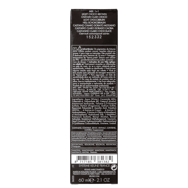Keune Tinta Color 5.35 Castanho Claro Chocolate - Coloração 60ml