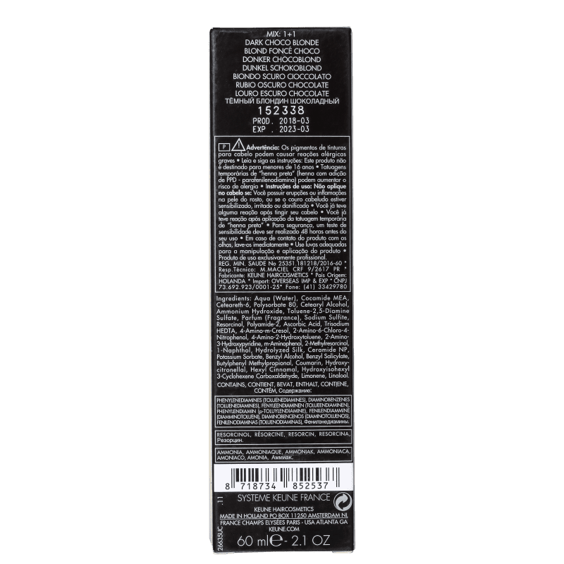 Keune Tinta Color Ultimate Cover 6.35 Louro Escuro Chocolate - Coloração 60ml