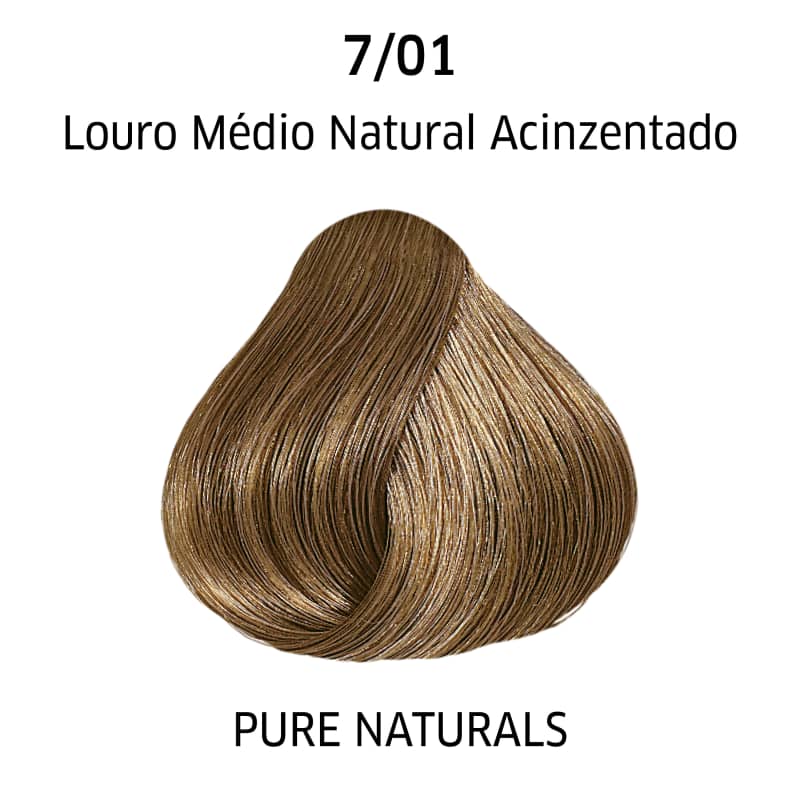 Wella Professionals Color Perfect 7/01 Louro Médio Natural Acinzentado - Coloração Permanente 60g