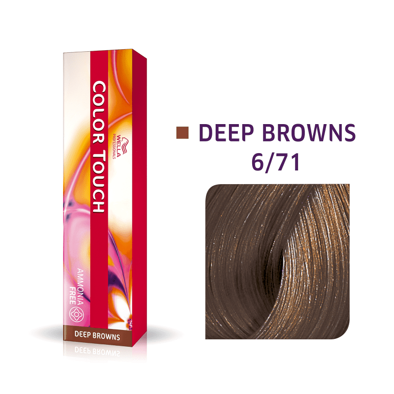 Wella Professionals Color Touch 6/71 Louro Escuro Marrom Acinzentado - Tonalizante 60g
