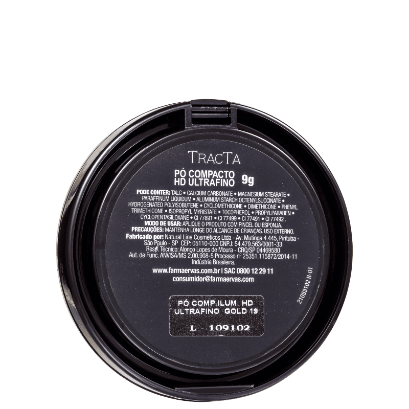 Tracta HD Ultrafino 19 Gold - Pó Compacto Luminoso 11g