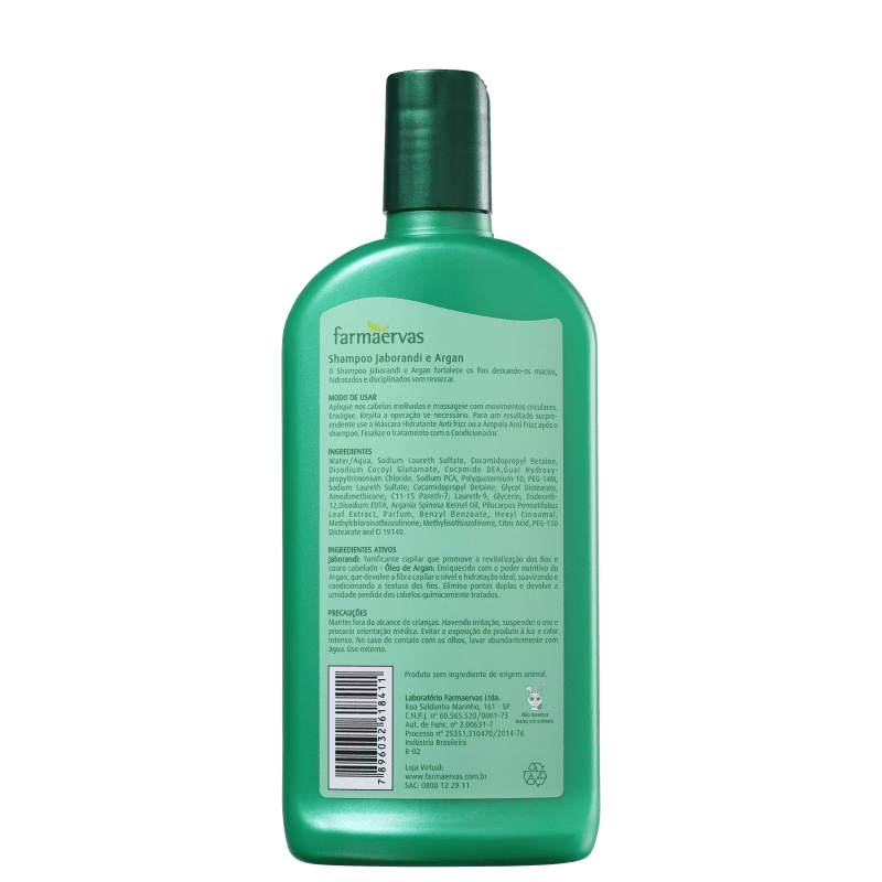 Farmaervas Jaborandi e Argan - Shampoo 320ml