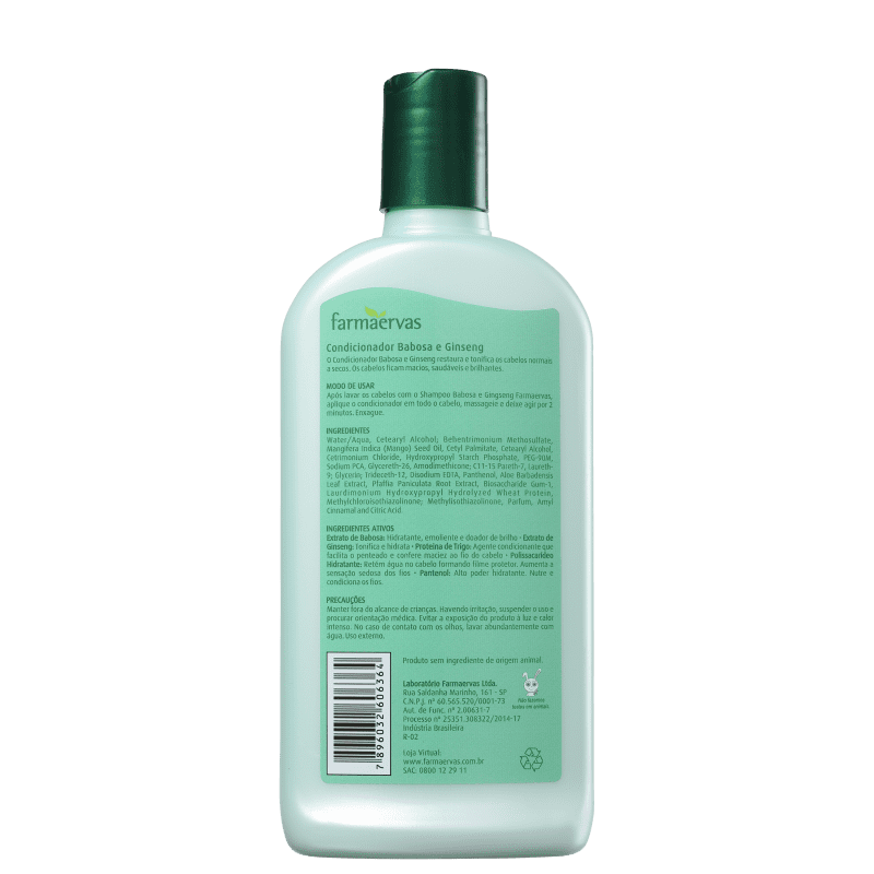 Farmaervas Babosa e Ginseng - Condicionador 320ml