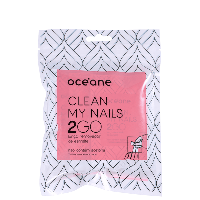 Océane Clean My Nails 2 Go - Lenço Removedor de Esmalte (6 Unidades)