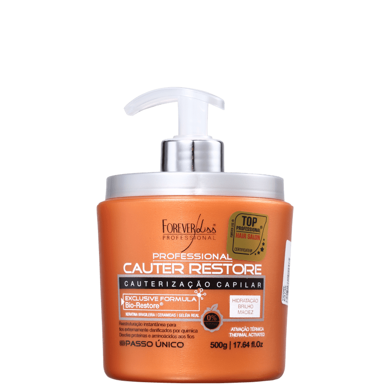 Forever Liss Professional Cauter Restore - Máscara 500g Menor preço em Forever Liss Professional Cauter Restore - Máscara 500g
