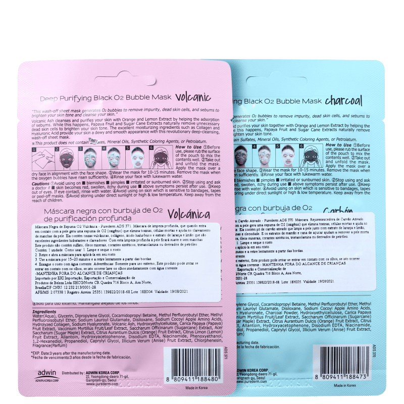 Kit Purederm Deep Purifying Black O2 (2 Produtos)