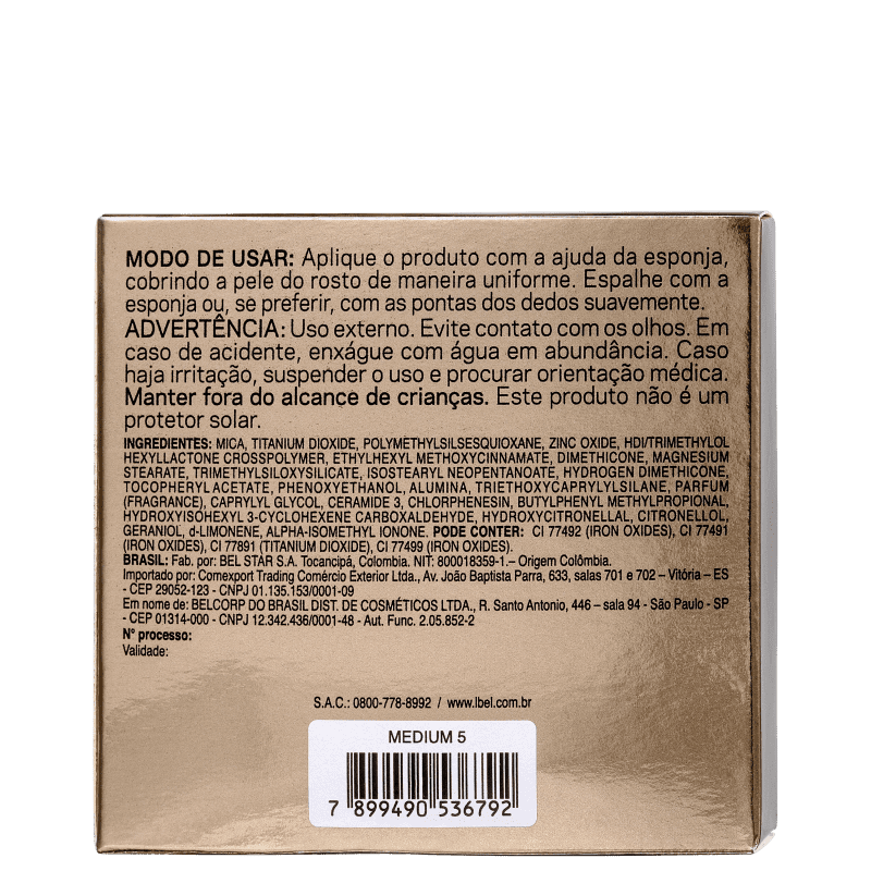 L'Bel Divine Sophistiqué FPS 15 Medium 5 - Pó Compacto Matte 10g