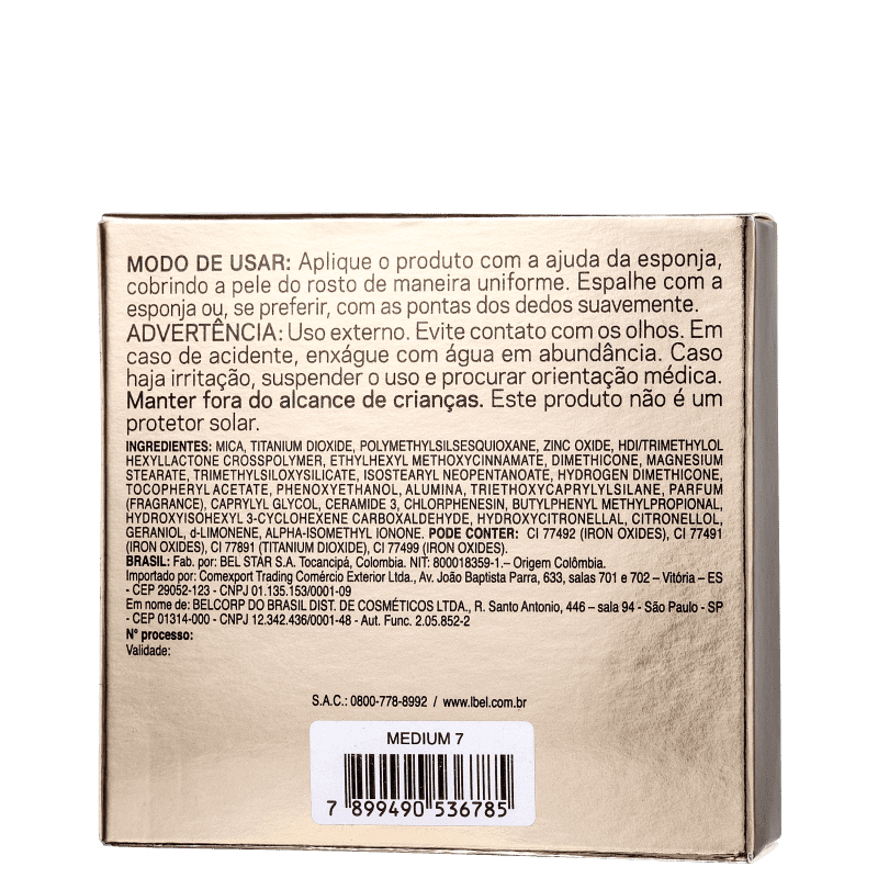 L'Bel Divine Sophistiqué FPS 15 Medium 7 - Pó Compacto Matte 10g