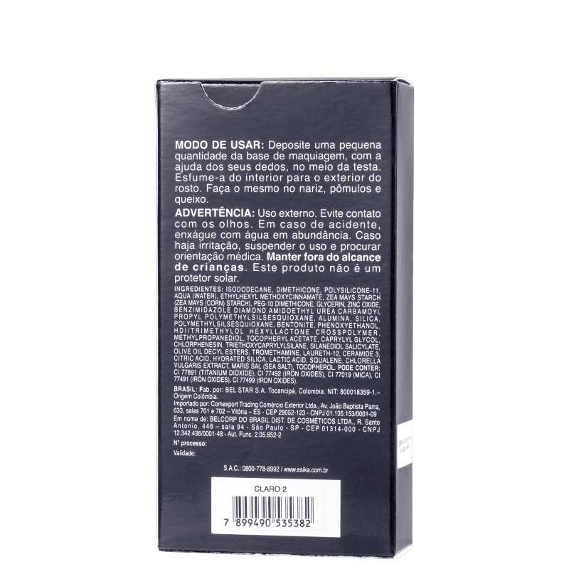 L'Bel Ésika Instant Perfection 3 em 1 Claro 2 - Base Líquida 30g