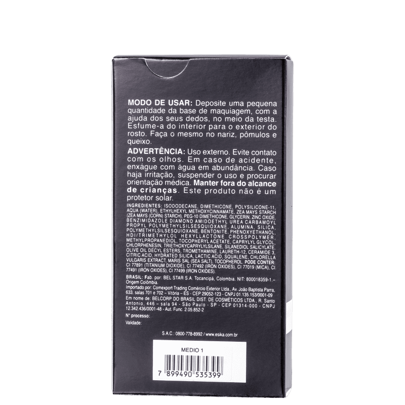 L'Bel Ésika Instant Perfection 3 em 1 Médio 1 - Base Líquida 30g
