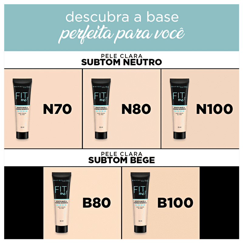 Maybelline Fit Me! Efeito Matte B80 - Base Líquida 30ml