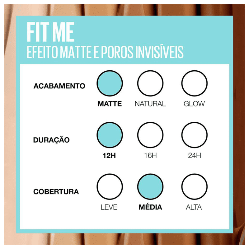 Maybelline Fit Me! Efeito Matte B100 - Base Líquida 30ml