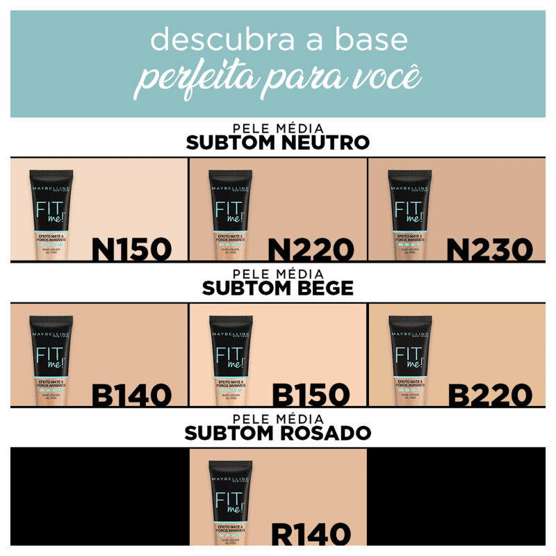 Maybelline Fit Me! Efeito Matte N330 - Base Líquida 30ml