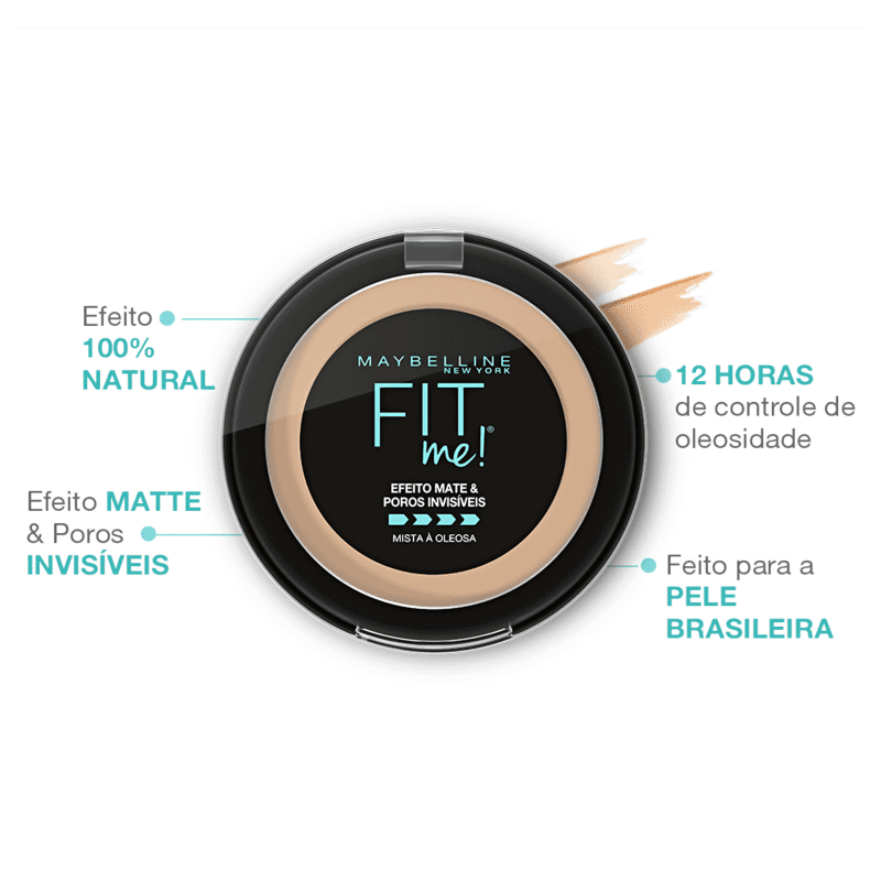 Maybelline Fit Me! N05 Médio Neutro - Pó Compacto Matte 10g